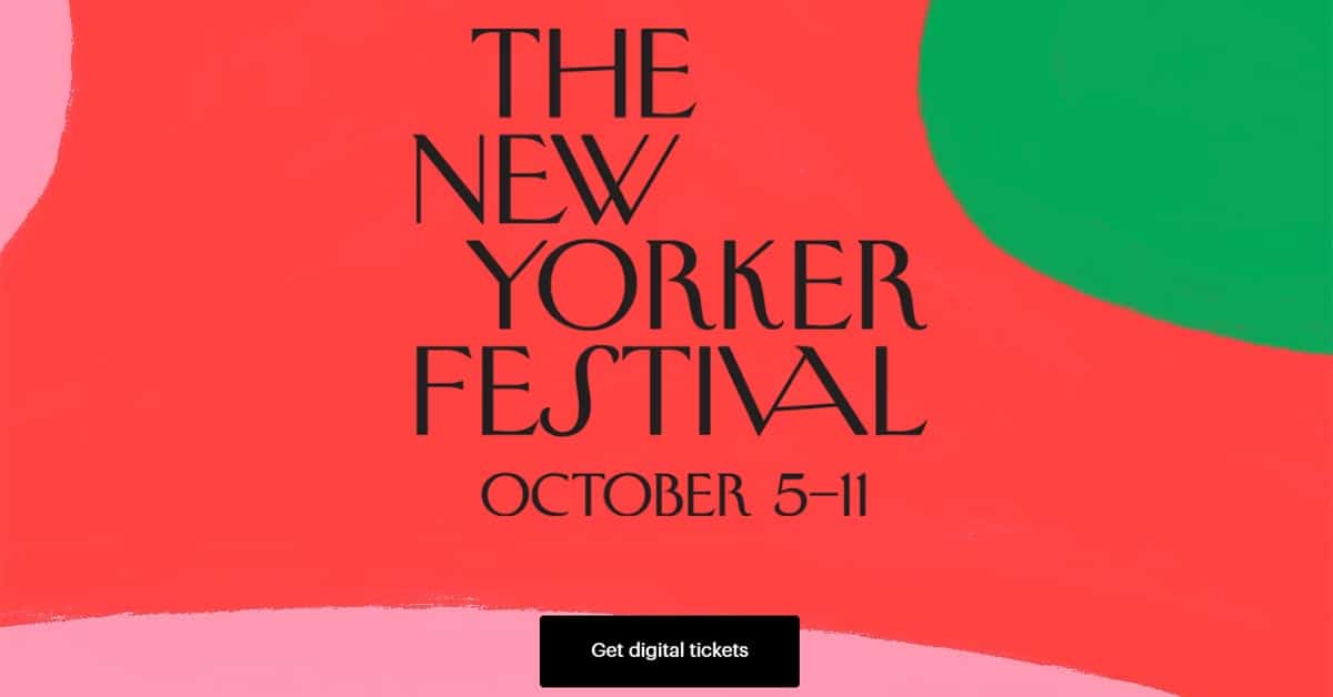 The New Yorker Festival har sålt över 20 000 digitala biljetter