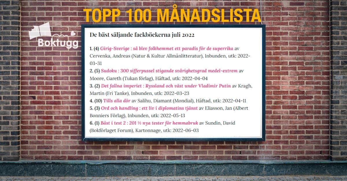 Fackböcker juli topplista 100