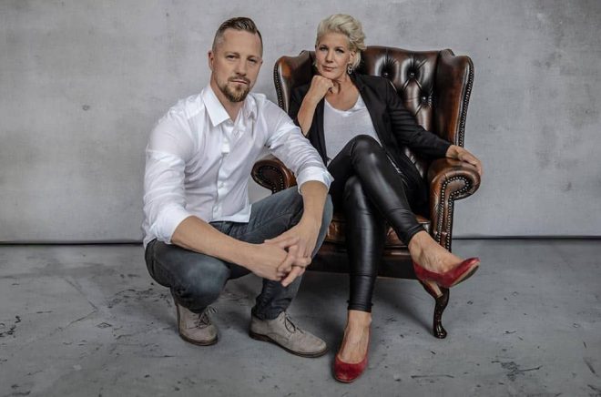 Andreas Ek och Anna Karolina bildar ny kriminalförfattarduo. Foto: Petra Granholm.