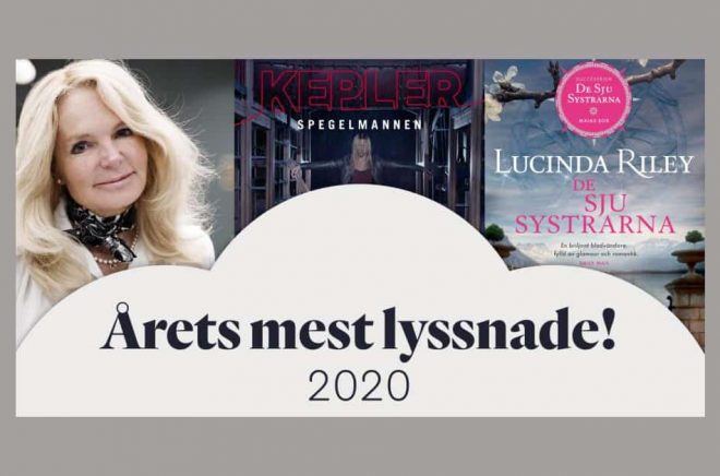 Bookbeat har sammanställt de mest lyssnade ljudböckerna, författarna och inläsarna 2020 (fram till november). Pressbild.