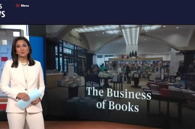 PBS News reportage om den amerikanska bokhandelskedjan Barnes & Noble.