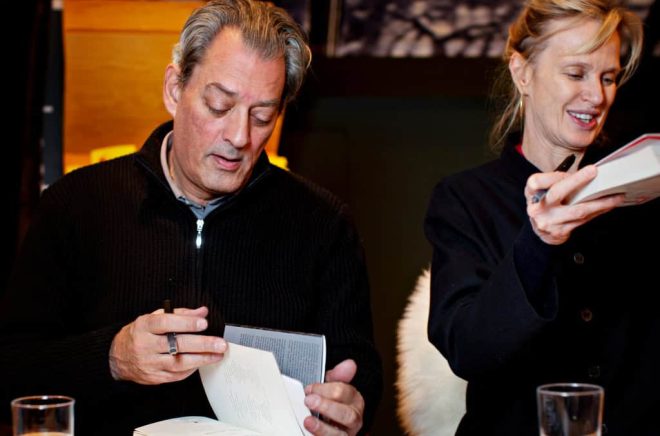 Paul Auster och Siri Hustvedt under ett besök i Oslo 2013. Arkivbild: Anette Karlsen.