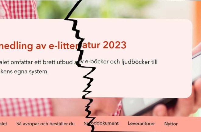 Upphandlingen av e-litteratur 2023 som blev klar i våras måste göras om. Illustration: Boktugg.