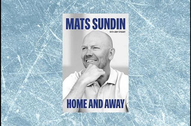 Originalomslaget till Mats Sundins självbiografi, som i Kanada kommer att ha titeln Home and Away. Författarfoto: Karl Nordlund